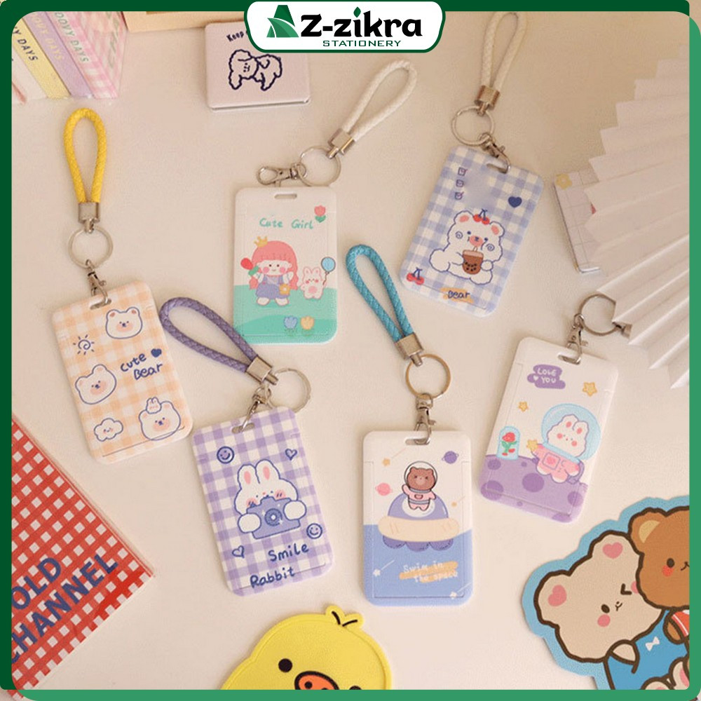 

EC ID Card Holder Tempat Kartu Motif Karakter Lucu / Lanyard Pelindung Kartu Name Tag Akses Kantor MRT Busway E-Money Flazz Az-Zikra Stationery C1240