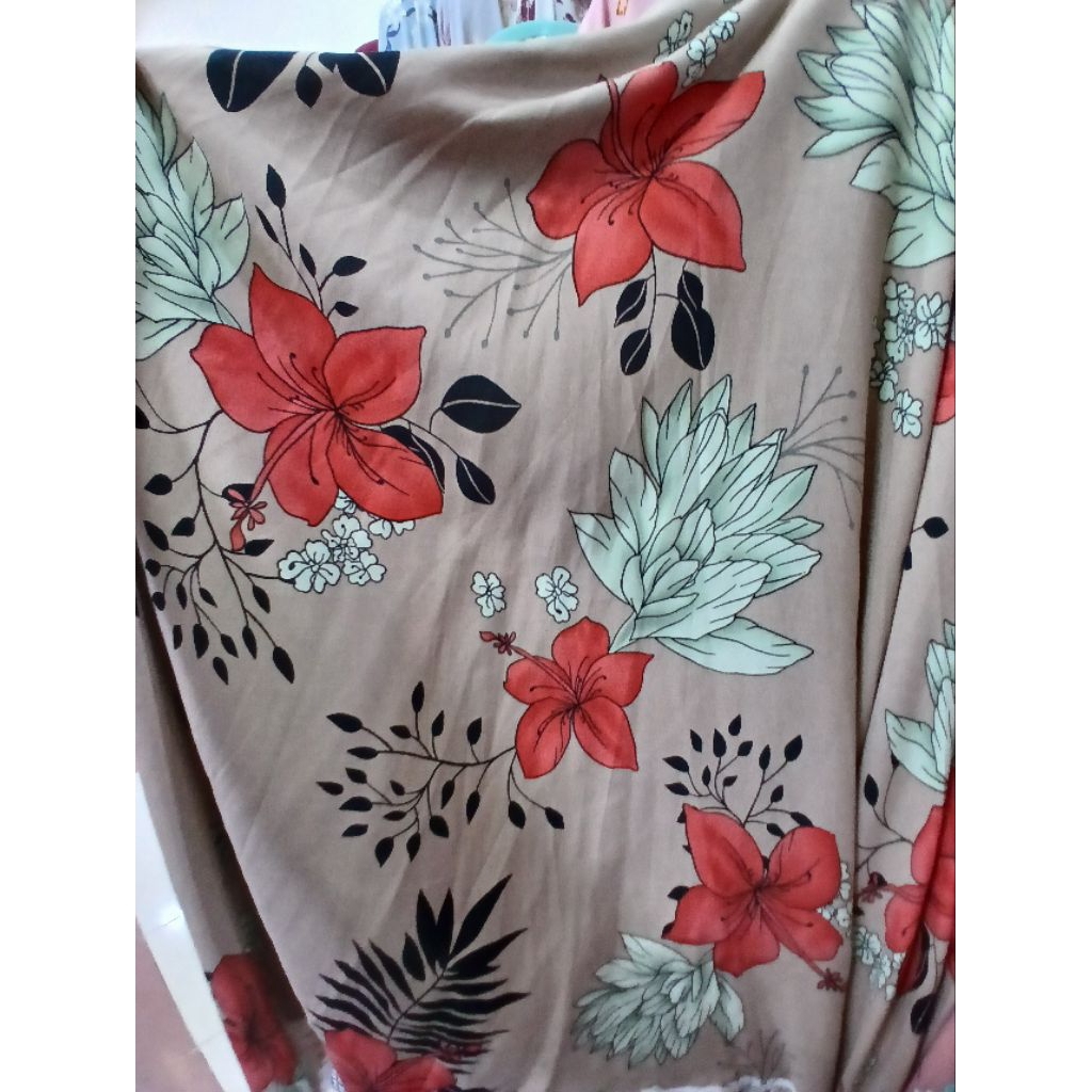 Kain/Bahan katun rayon motif kwalitas premium//Bahan katun rayon premium meteran(R27)