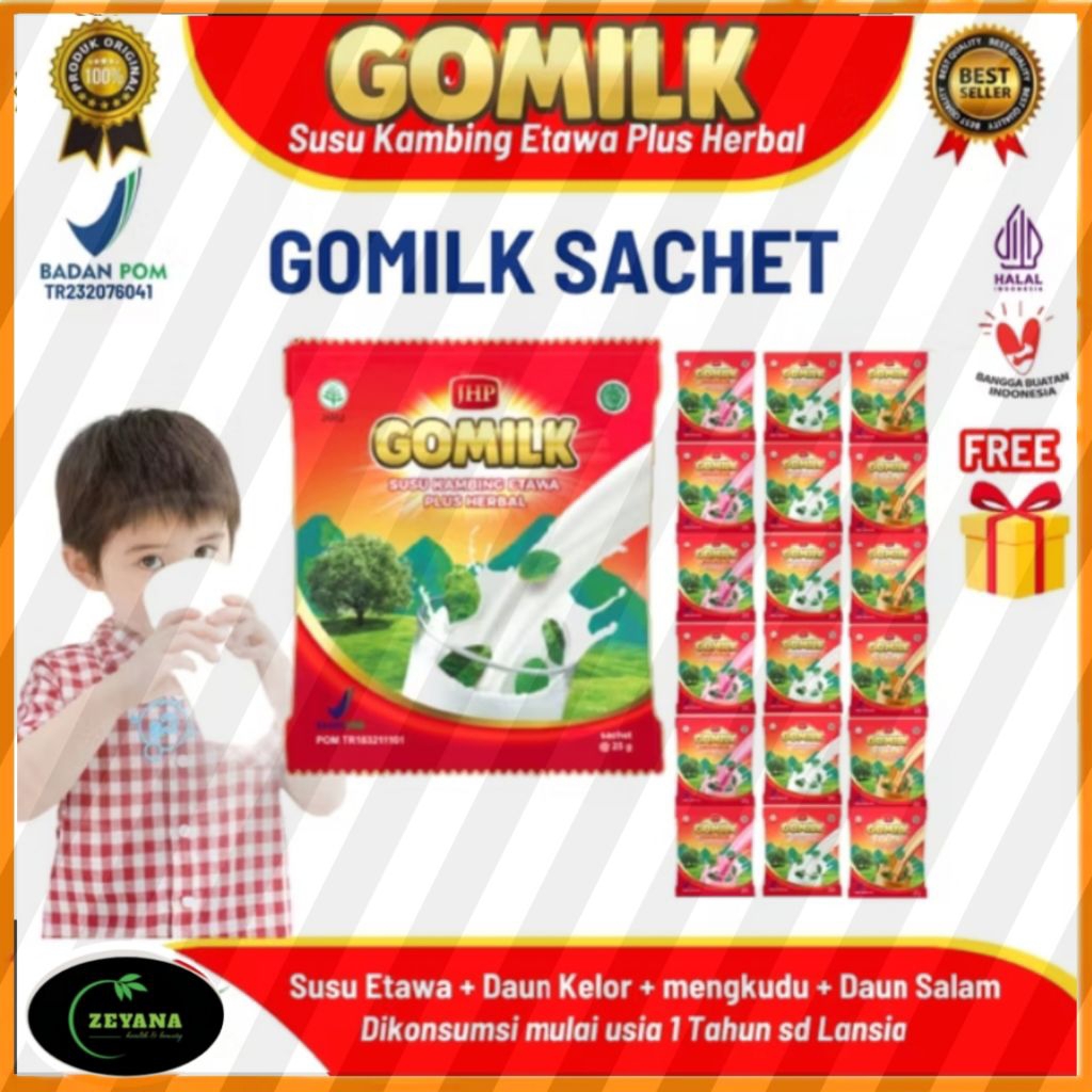 

GOMILK Susu Kambing Etawa Plus Herbal isi 10 Sachet