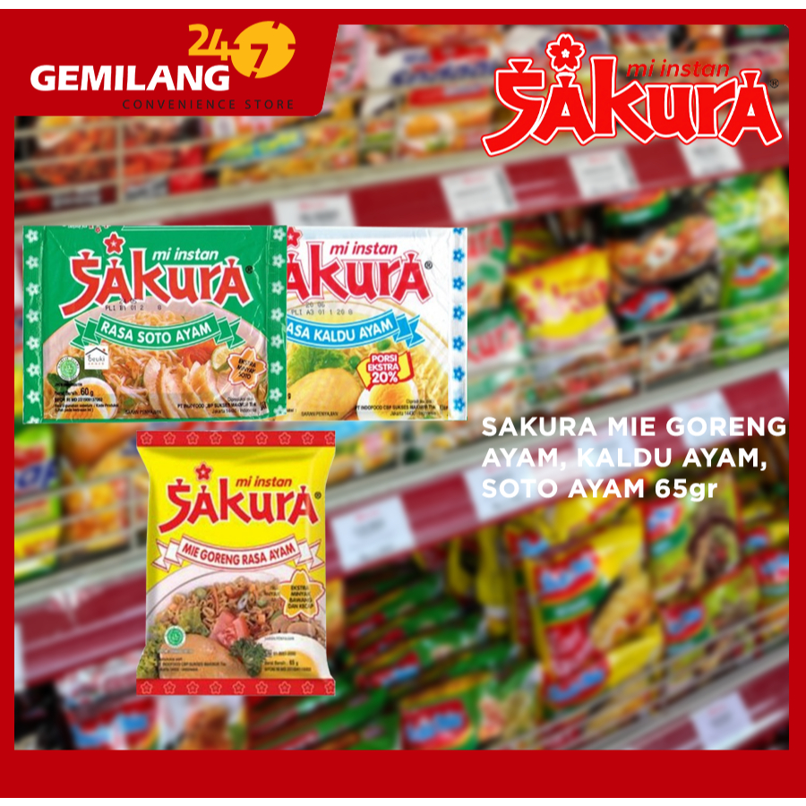 

SAKURA MIE GORENG AYAM, KALDU AYAM, SOTO AYAM 65gr
