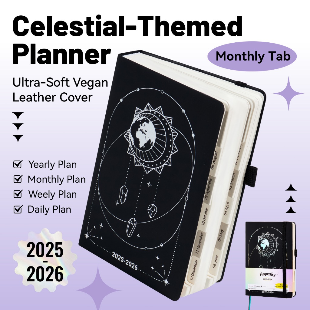 

[DOTDING] Buku Agenda A5 Bulanan Mingguan Juli 25 - Juni 26 Jurnal Kulit PU Keras Cover Jadwal