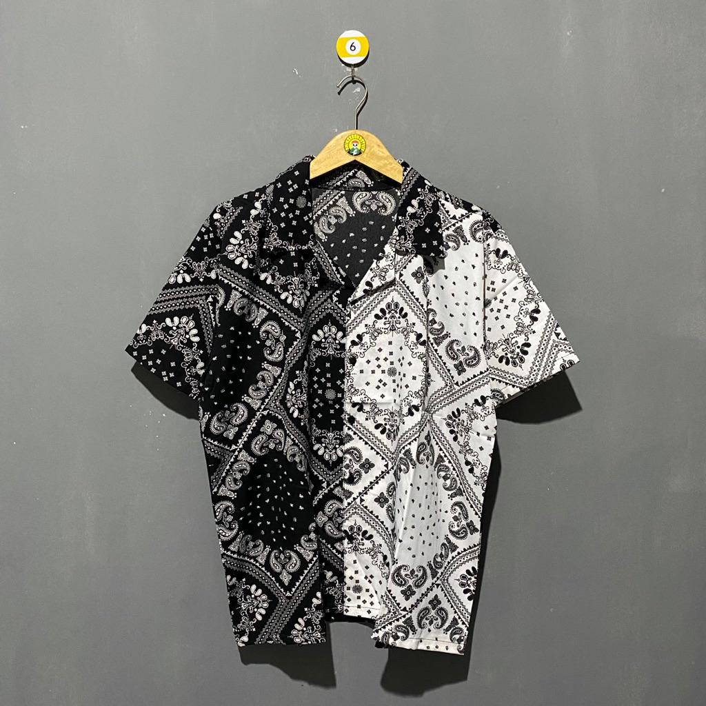 Kemeja Bandana Full Print Hip Hop 90s
