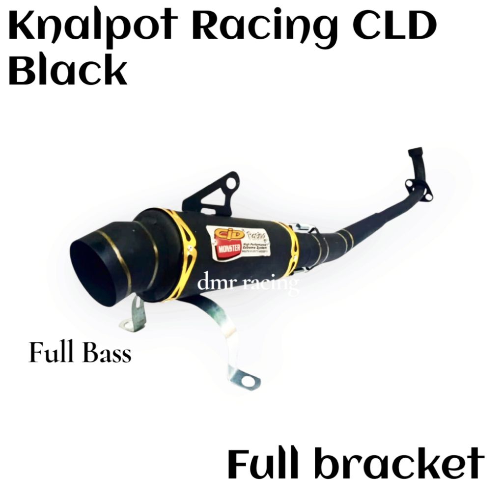 Knalpot CLD Racing Hitam Supra Jupiter Revo Karisma Vega Shogun Astrea Grand Blade Crypton