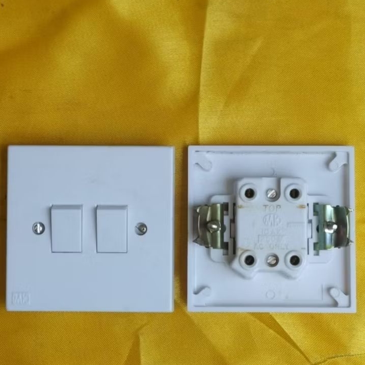 Saklar Seri Double MK 127 putih inbow