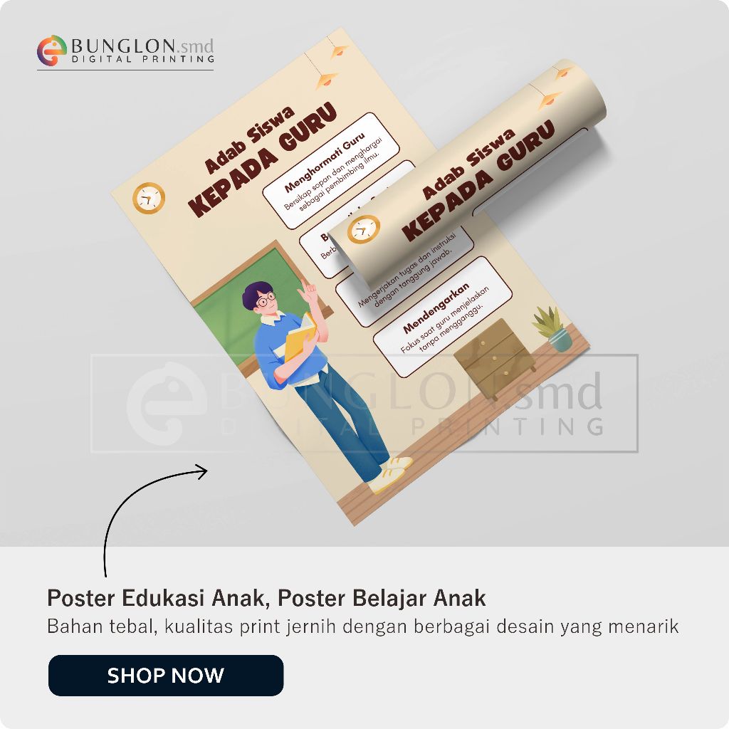 

Poster Sekolah Adab Siswa Kepada Guru Model Cream