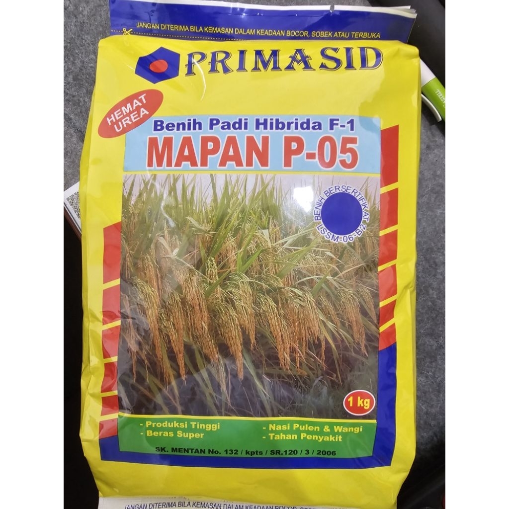 Benih Padi Hibrida F-1 Mapan P-05/ ORI daya tumbuh 80% exp Maret 2026(stock terbatas)