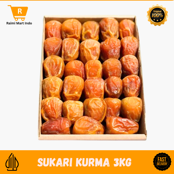 

Premium Kurma Sukari Al Qaseem 3kg | Lembut, Legit & Manis Alami | Kurma Favorit Keluarga