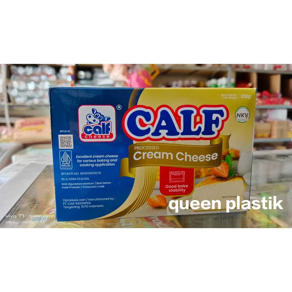 

Cream Cheese Calf Processed 200gr 250gr Keju Krim