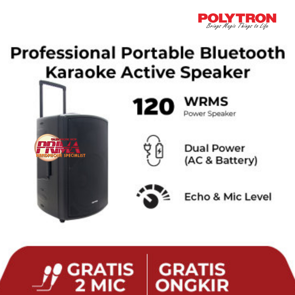 JUAL POLYTRON PASPRO  PAS Pro 15F3 / 12F3 SPEAKER AKTIF 15 INCH & 12 INCH