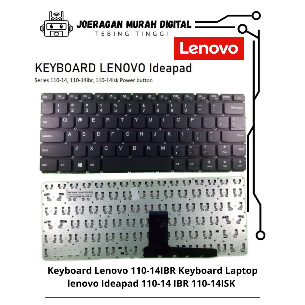 Keyboard Lenovo 110-14IBR Keyboard Laptop lenovo Ideapad 110-14 IBR 110-14ISK (POWER)