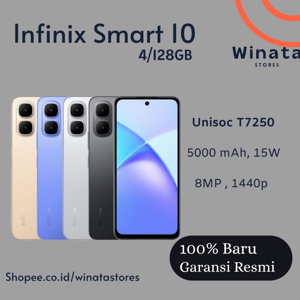 HP Infinix Smart 10 Ram 4/128GB - Resmi No Repack