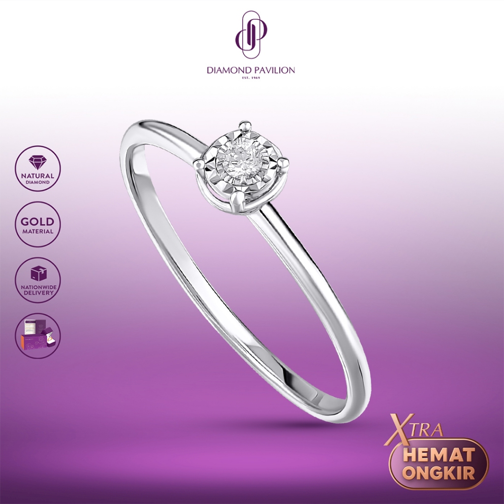 Diamond Pavilion Cincin Emas Batu Berlian Fiza Ring