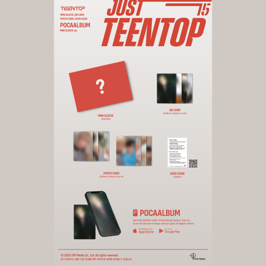 TEEN TOP - Mini Album [Just 15, Just Teen Top] (MINI SLEEVE Ver.) (POCAALBUM)