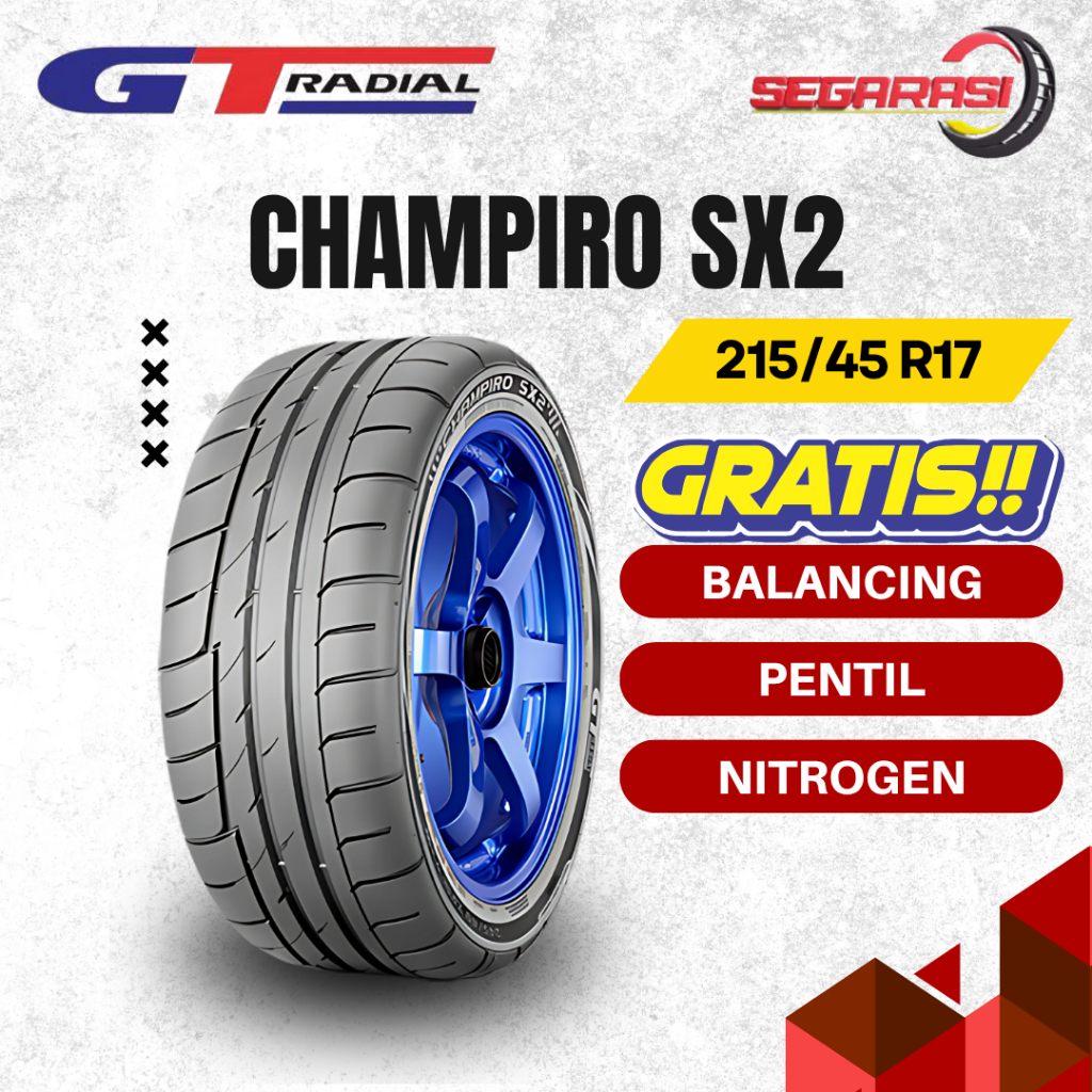 GT Radial Champiro SX2 215/45 R17 - Ban Mobil GT Radial Semi Slick 215 45 R17