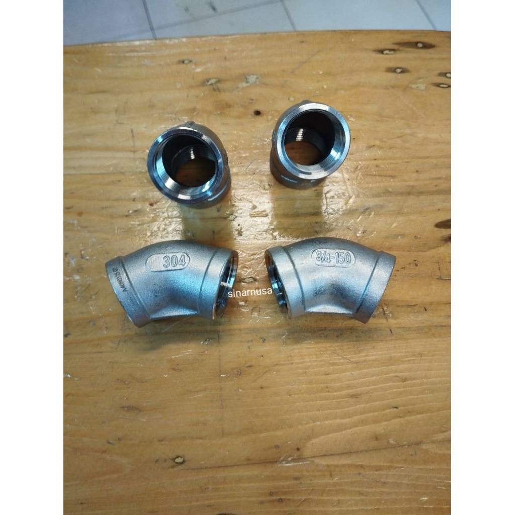 Elbow 45° Stainless 304 Drat 3/4" inchi DN 20