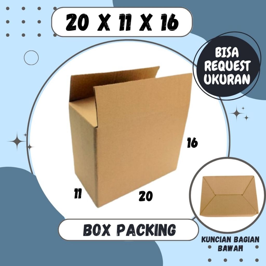 

Box Packing 20x11x16 Kardus A0 Olshop Karton Dus Madu Botol Jamu Obat Kotak Kemasan Kardus Balap