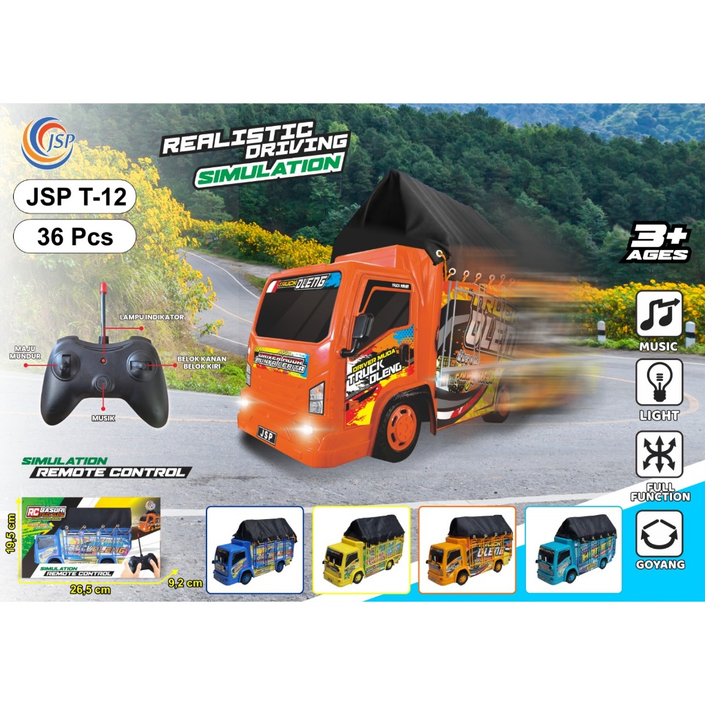 Mainan Anak Truk Oleng Remote Control JSP T-12