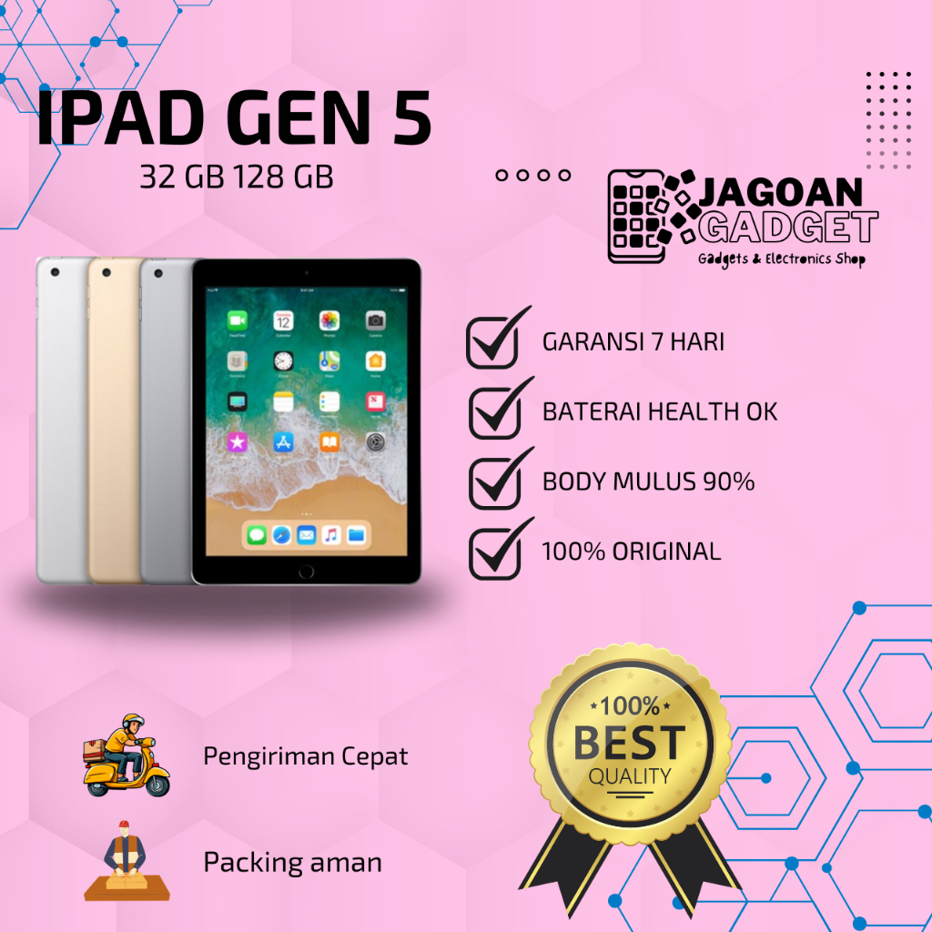 iPad 5 32GB 128GB Gen 5 Wifi Only Second Original | JAGOAN GADGET