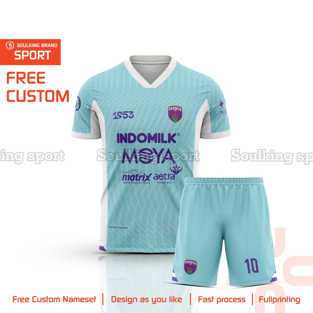 Baju Bola Persita Fc 2025 Kiper Liga 1 Indonesia Free Custom Nama Warna Merah Biru Kuning Sport