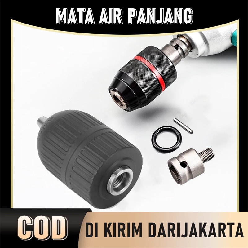 Chuck Bor / Kepala Bor Impact Wrench / Kepala Bor Keyless 2-13mm + Adapter Impact Wrench 1/2