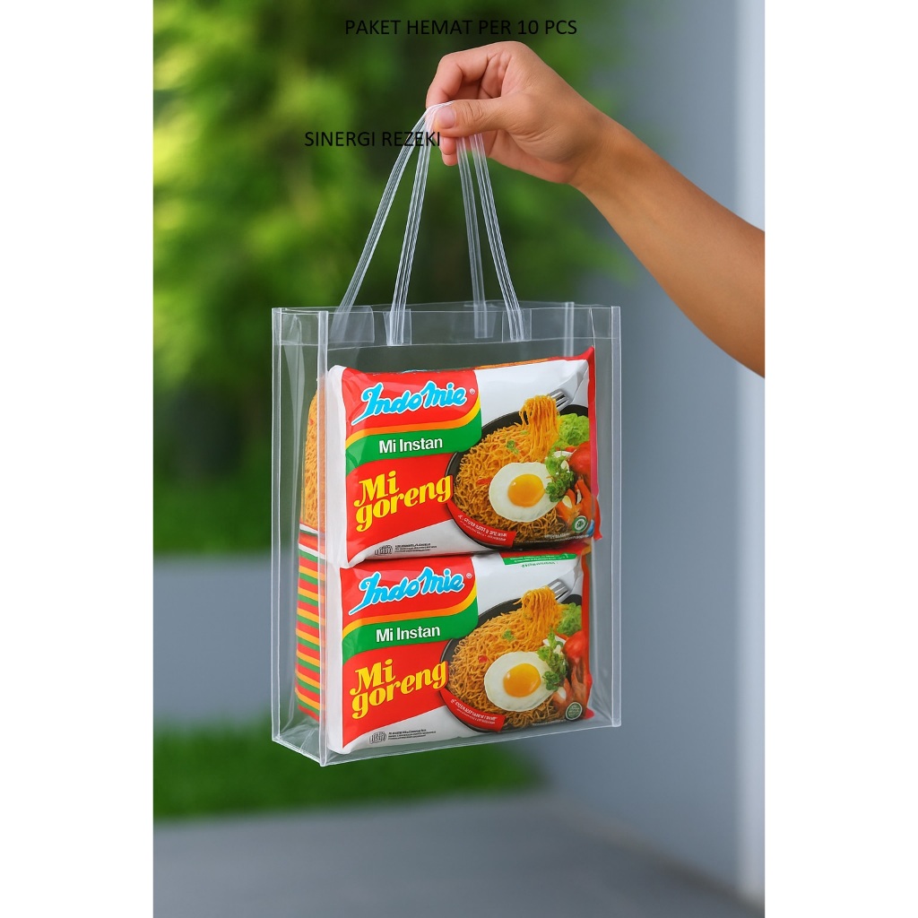 

TAS MIKA TRANSPARAN TOTEBAG SOUVENIR HAMPERS HAJATAN BEST SELLER