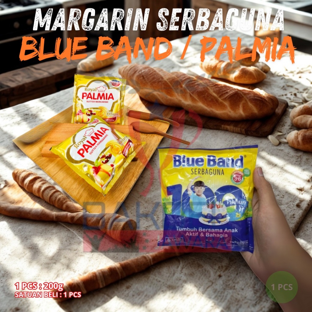 

( 1 PCS ISI 200 g ) PALMIA MARGARINE SERBAGUNA / MENTEGA NABATI BLUE BAND 200g
