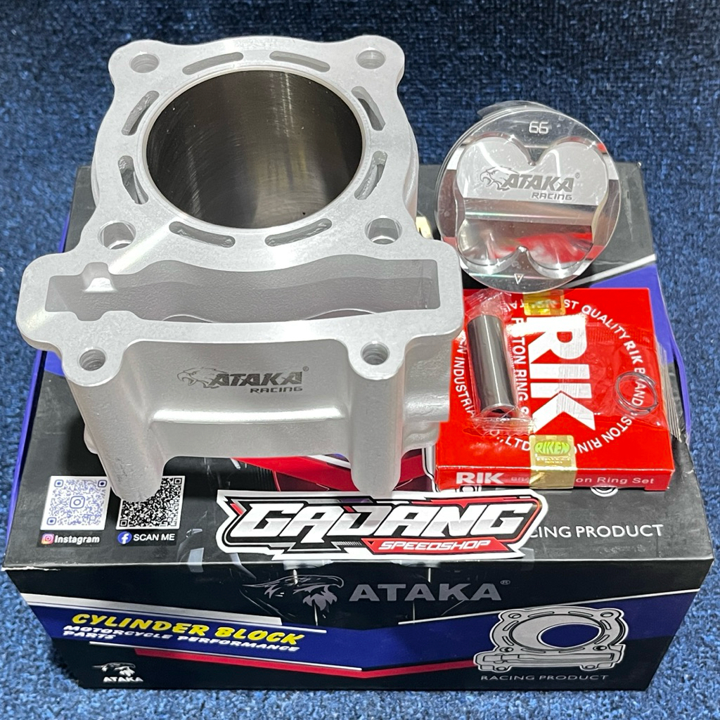 Blok Block Ceramic Set Highten +8 mm Ataka Racing Mx Old Mx King Vixion R15 V2 66 mm