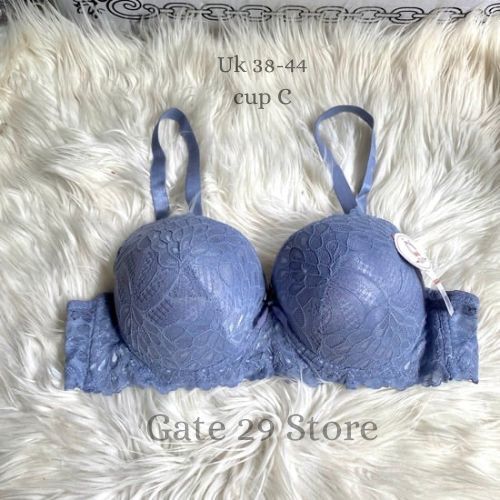 BH TEBAL BRUKAT BRA PUSH UP KUALITAS PREMIUM BRA IMPORT UKURAN 38-44 CUP C