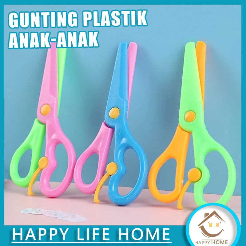 

Gunting Kertas Anak Warna Warni Gunting Kertas Pengaman Plastik Safety Scissors