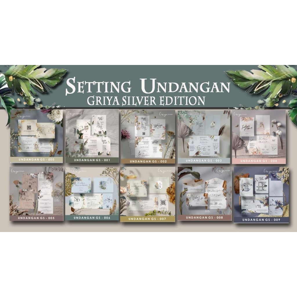 Undangan Pernikahan Menawan, Aesthetic, Lucu dan Cantik GRIYA 000-010