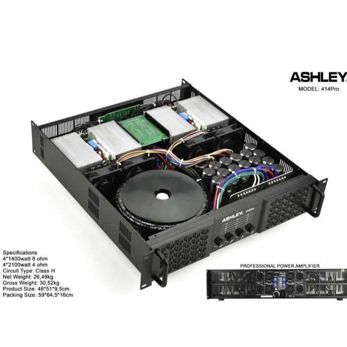 414 PRO POWER AMPLIFIER ASHLEY ORIGINAL / POWER AMPLIFIER 4 CHANNEL / 414PRO ASHLEY
