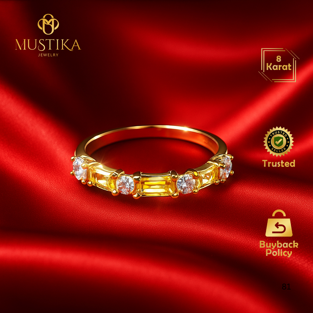 Cincin Emas 8K / 375 Fashion [Senja Mustika] Mustika Gold Jewelry