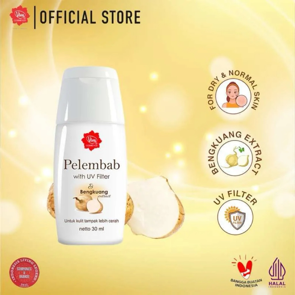 Viva pelembab with uv filter bengkuang 30ml kulit normal& kering