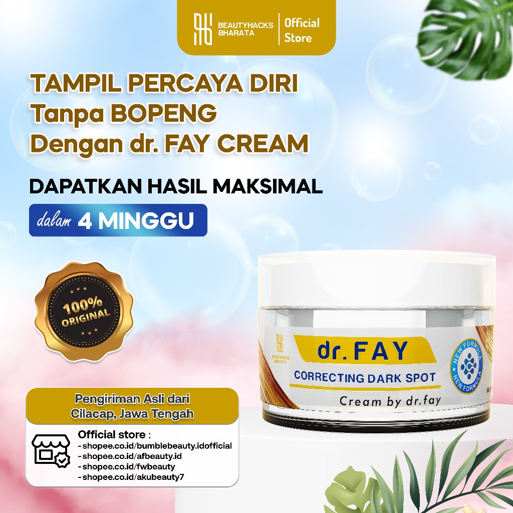 dr FAY Cream Penghilang Bopeng di Wajah Pria Wanita Original Official Store