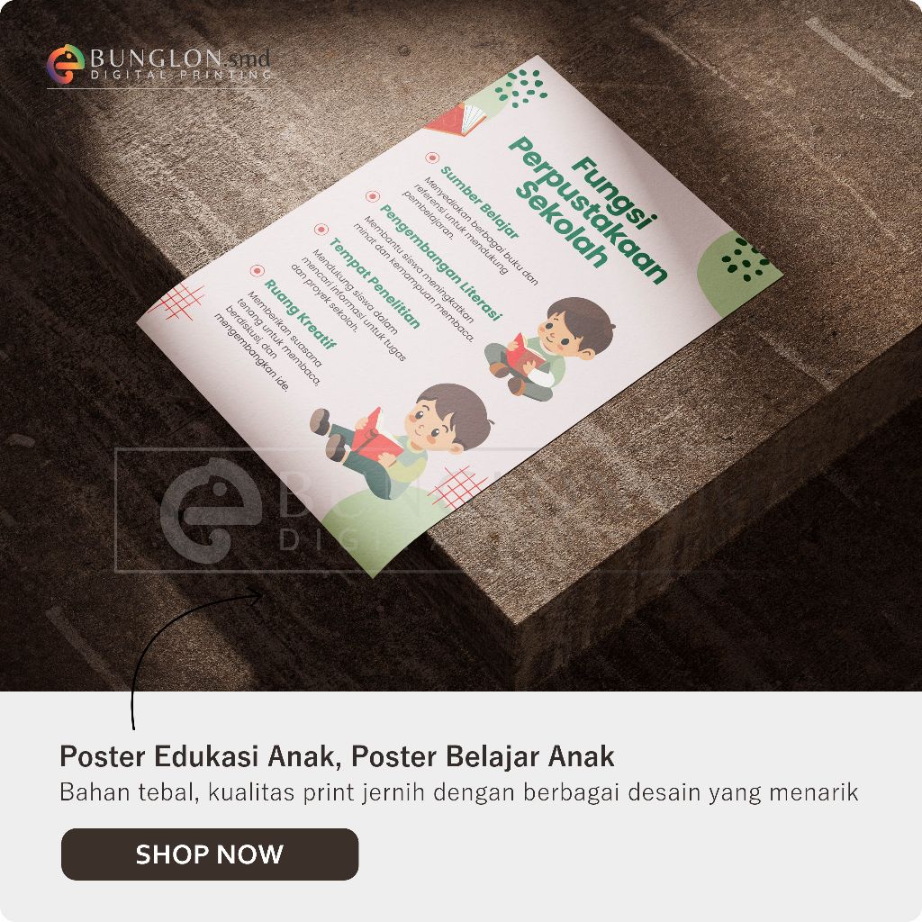 

Poster Fungsi Perpustakaan Model Cream