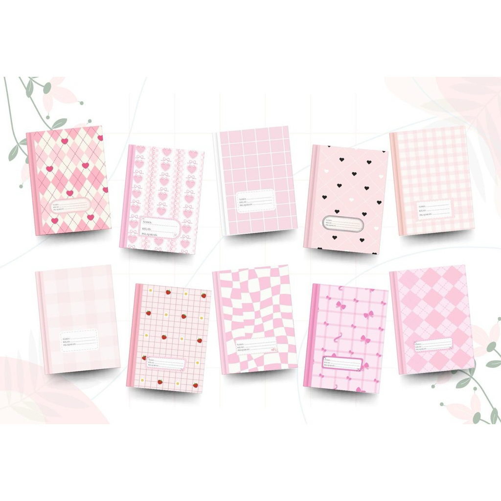 

Sampul buku tulis kecil A5 SID* - Pink coquette pattern