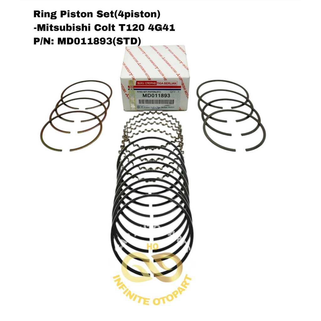 RING PISTON RING SEHER SET COLT T120 4G41 MD011893 (STD)