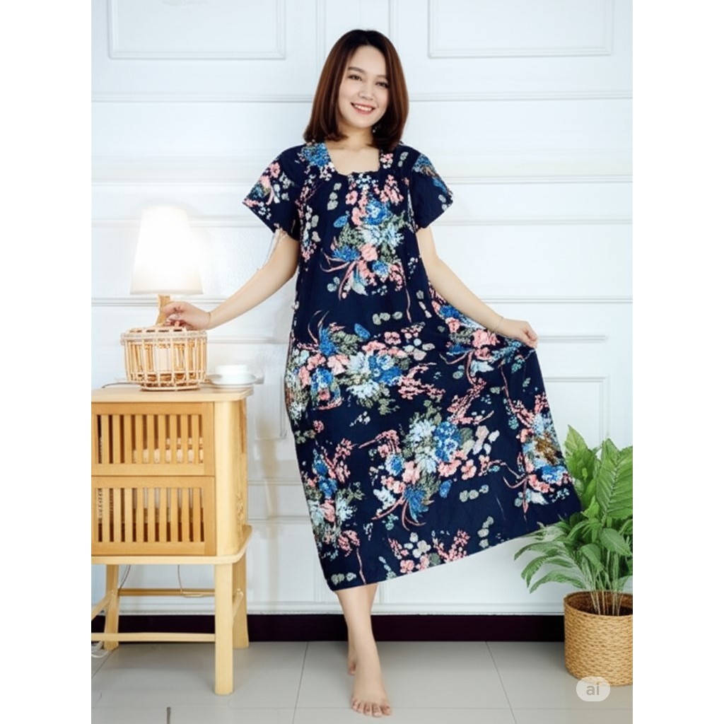 Daster fuji Asli motif bunga