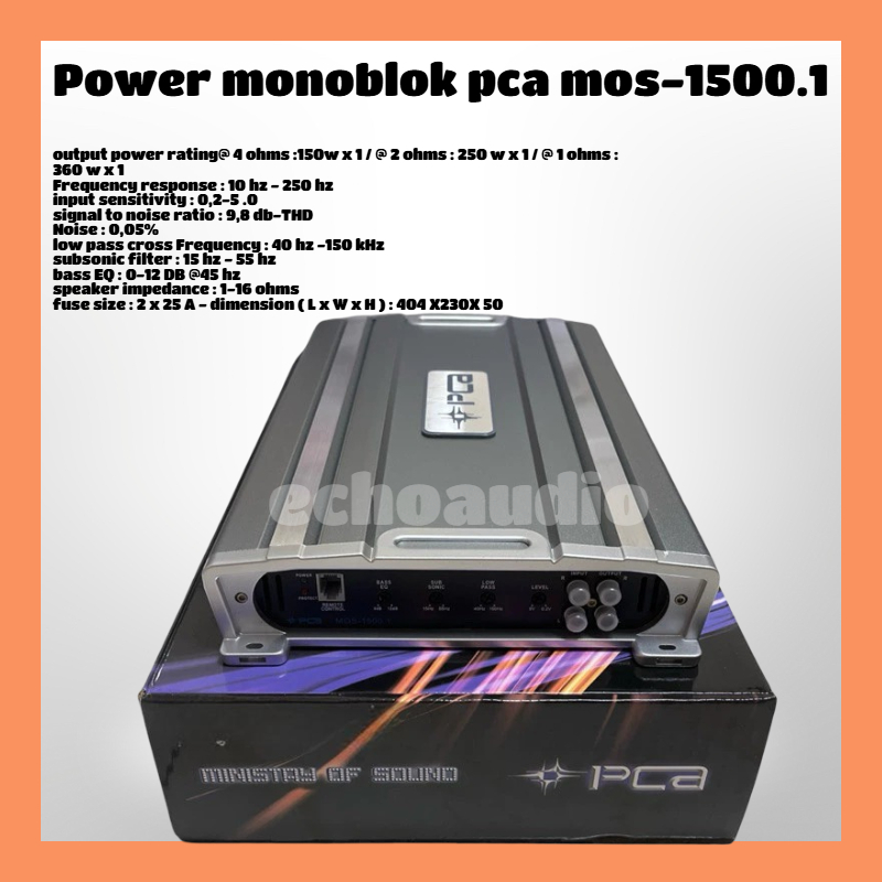 Power monoblok pca mos-1500.1 power monoblock pca mos-1500.1