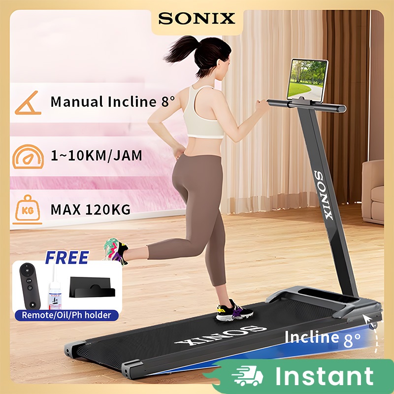 Ready Stock Sonix Treadmill Incline T Model Sport Treadmill Sudut 8 Sudut Electric Low Watt Dapat