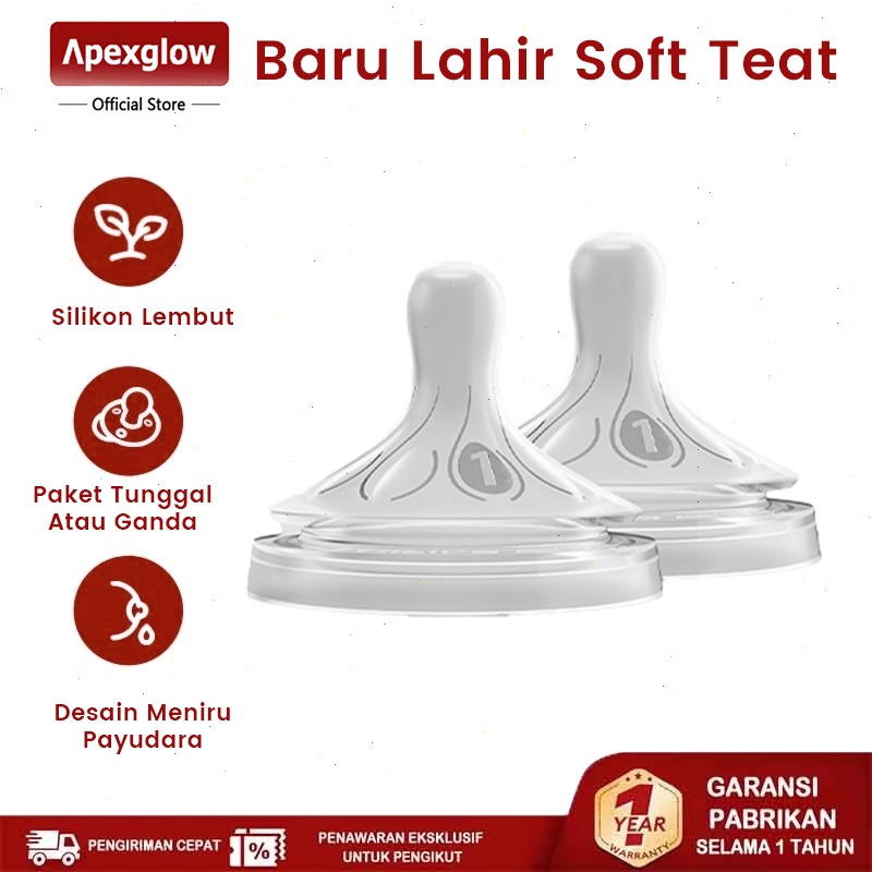 APEXGLOW | Bayi Botol Susu | Natural Response | Dot Seperti Payudara Ibu | 3M+ | ZH333
