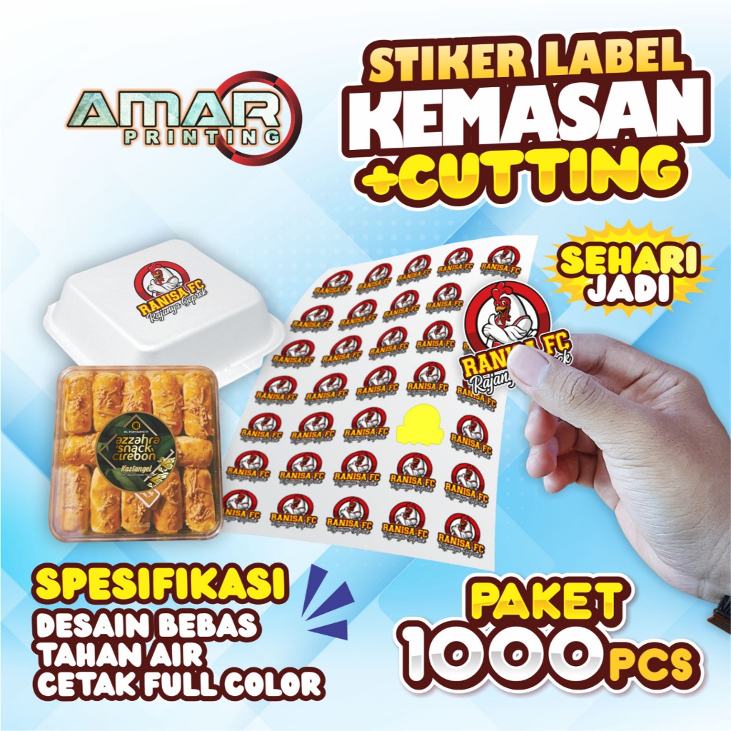 

Stiker Label 1000PCS Vinyl Paket Plus Cutting Cetak Sticker Label Sticker Custom Kemasan