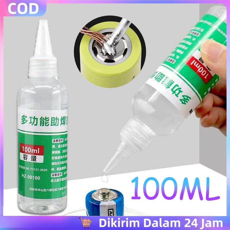 Flux Cair 100ML - Khusus Solder Besi & Bearing - Tidak Menyumbat - Hasil Solder Rapi & Kuat