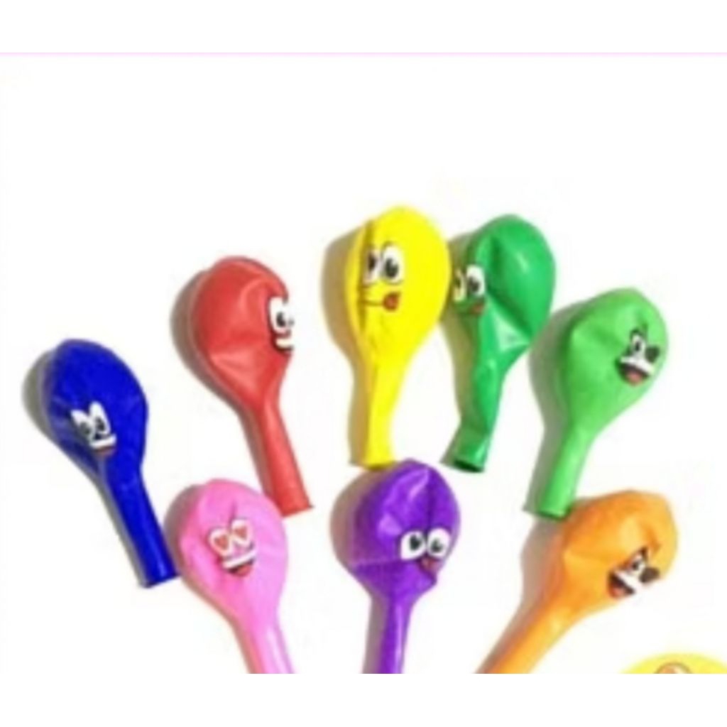 100 pcs balon emoji warna warni - 1 pak balon emoji warna warni isi 100 pcs / balon emoji / balon em