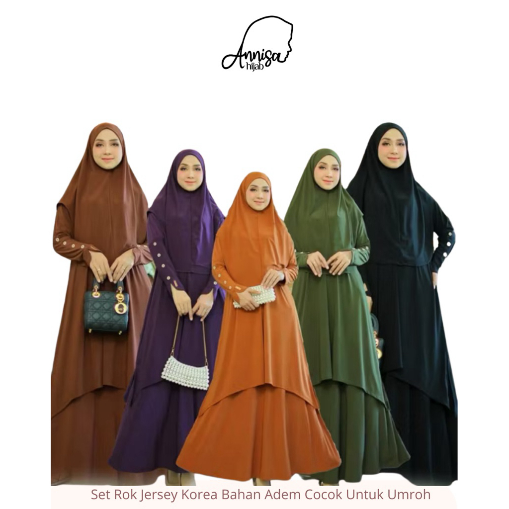 Set Rok Jersey Korea Premium Set Rok Hijab R'Filly