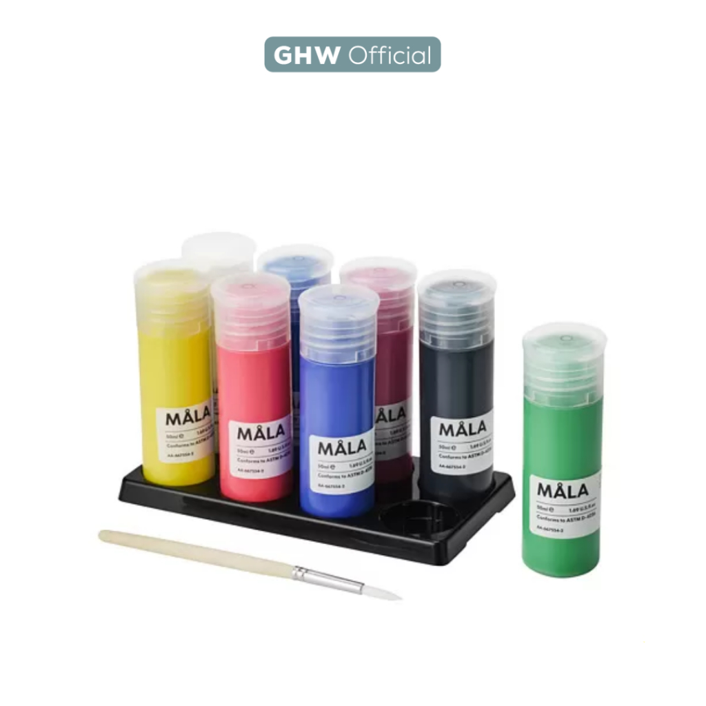 

TERBARU IKEA HANCO MALA Cat, warna campuran, bahan cat, mainan anak volume 400ml isi 8 pcs MA348