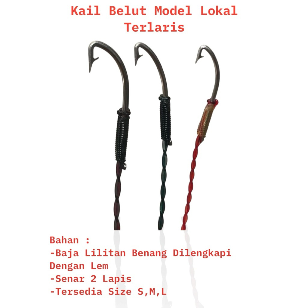 Kail Pancing Urek Belut | Pancing Belut | Kail Belut Bahan Baja Anti Mocel
