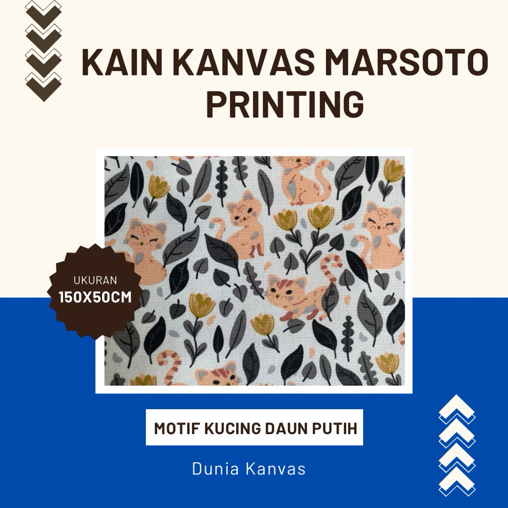 KAIN KANVAS MOTIF 150 X 50/KAIN KANVAS MURAH/KAIN KANVAS PRINTING /KANVAS MOTIF KUCING