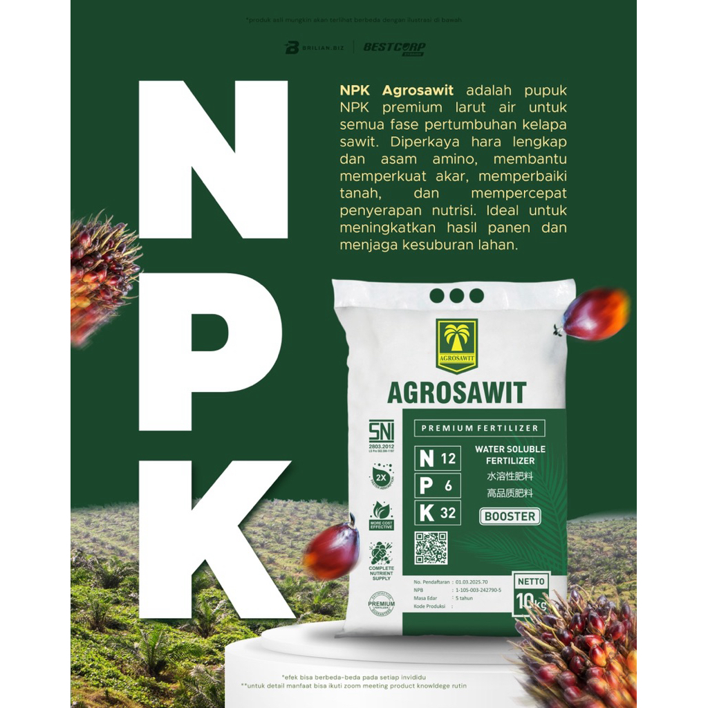 Lintang Gardening Pupuk Agro Sawit Pupuk Npk Premium Khusus Tanaman Sawit Dan Tanaman Berbatang