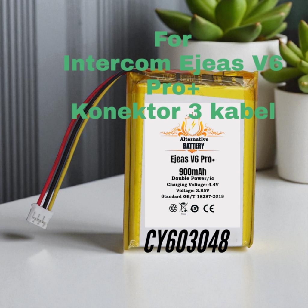 Batre CY603048 For Intercom Ejeas V6 Pro+ Batrai V 6 Pro plus Baterai 900mAh Baterry mikropon Batrei